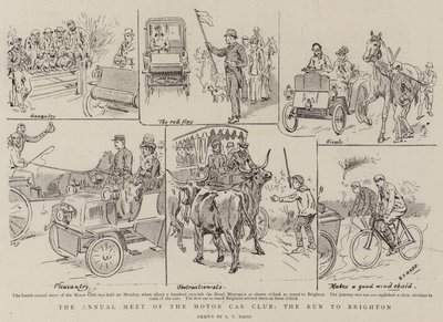 La rencontre annuelle du Motor Car Club, la course vers Brighton - S.T. Dadd